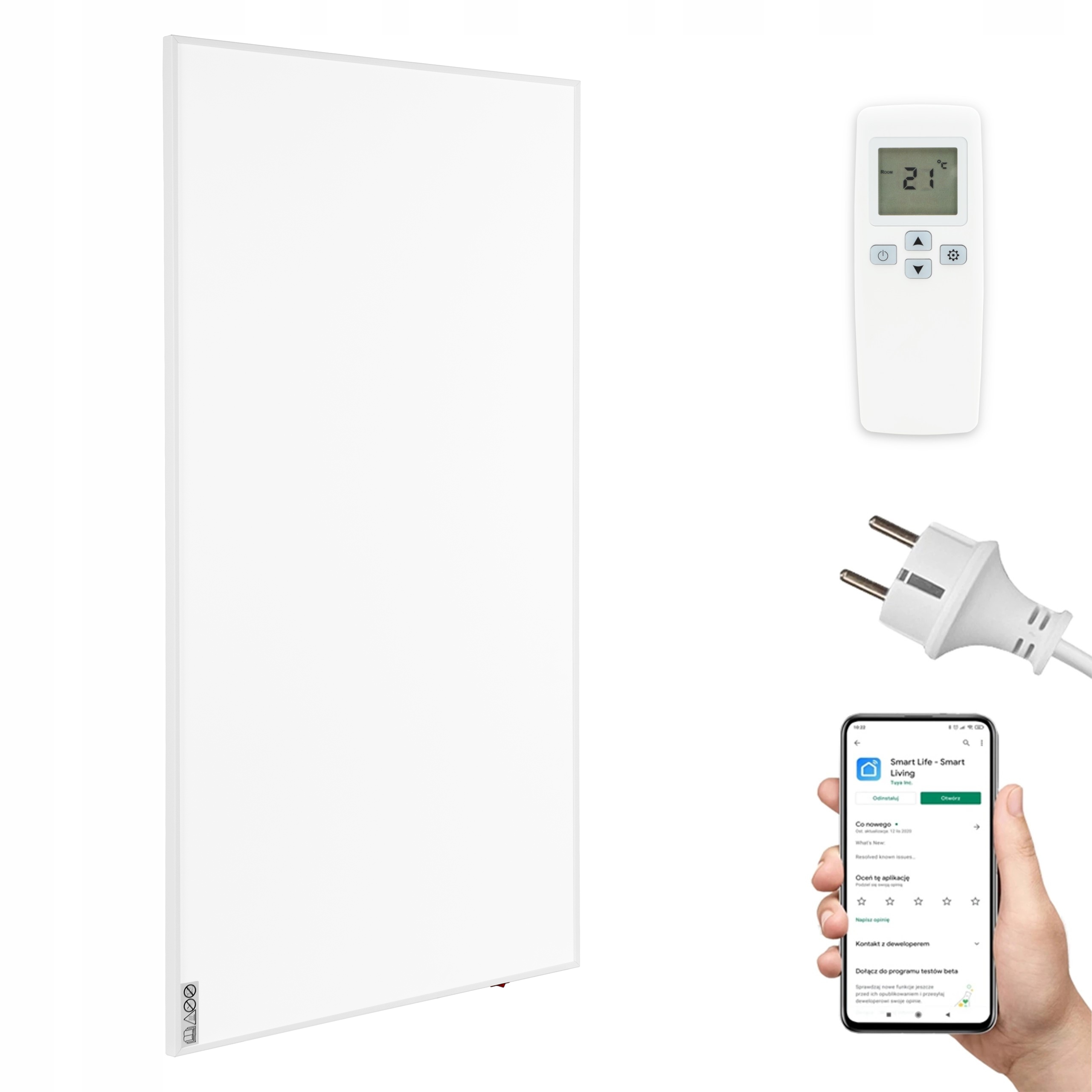 700W infračervený vykurovací panel + termostat WIFI PILOT