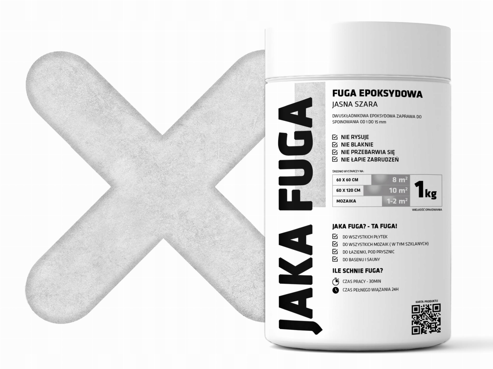 Epoxidová škárovacia hmota SV ART & SZKLANEMOZAIKI.PL odtiene sivej a striebornej svetlošedá 1 kg