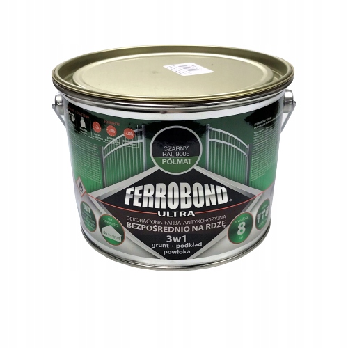 Polifarb Kalisz Ferrobond farba proti hrdzi 2,5l, čierna