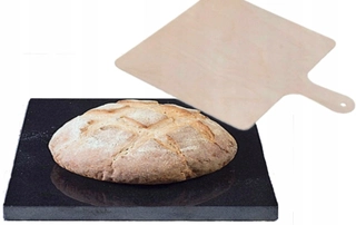 Gril na drevené uhlie - Gril na drevené uhlie, Pizza STONE Gril s lopatkou 40 x 30 cm