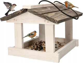 FEEDER BOX DREVENÁ BÚDIČKA PRE VTÁKY + POTRAVINY 0,5