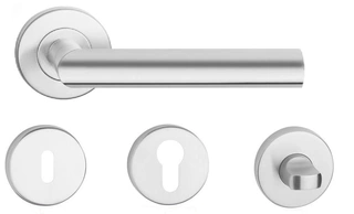 Kľučky na dvere - Kľučka dverí Leda blízko Inox - Roset Set -pl