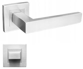 Kľučky na dvere - Dverová rukoväť Trezdzewna inox + toaleta