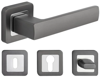 Kľučky na dvere - Dvere Trend Trend Color Graphite Set Roset