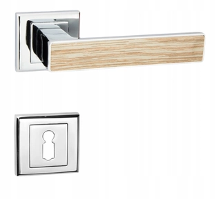 Kľučky na dvere - Liza Chrome/Gray + Rukoväť ruže