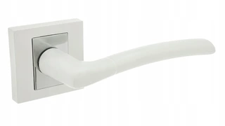 Kľučky na dvere - Porto Ruck Square Rosette White Chrome