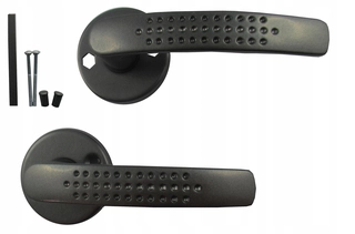Kľučky na dvere - Sandra Ruck Grey Grapet Rosette Round Ruckboard