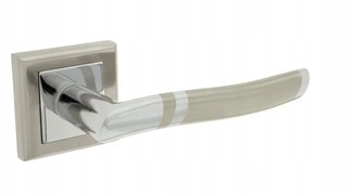 Kľučky na dvere - Torino Ruck Square Rosette Chrome Chrome