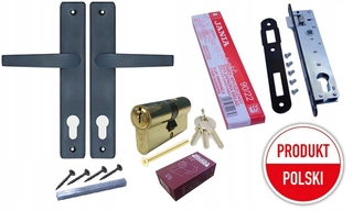 Zámok na bránu - Zámok na vložku rukoväte pre Gate GRAPHITE SET 90mm