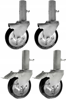 Rebrík -  KOLESÁ 4 ks 160mm Lešenia Varšava kruh KOL