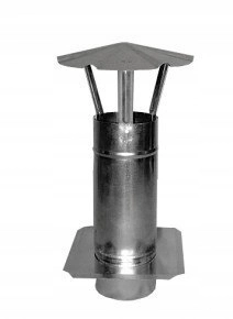 Pozinkovaný vetrajúci krb s 150 mm doskou