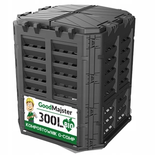 Kompostér do záhrady - GoodMajster 1-komorový kompostér, 300 l, čierny