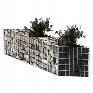 Gabión - GABIONOVÝ KOŠÍK GABIONOVÝ HNEDÝ OCEL 120 x 30 x 50 cm