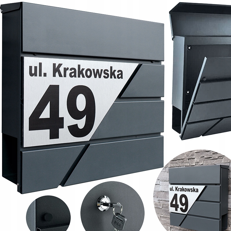 MGD letterbox odtiene sivej