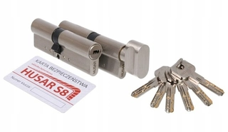 Zámok na dvere - Husar S8 40/30 + 40 g/30 saténového niklu