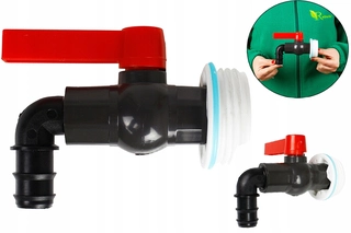 Spojka, adapter na závlahový systém - Vodovodná batéria 3/4 ventil IBC kohútik + zátka naskrutkovaná do suda