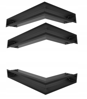 Krbová mriežka - Mriežka Right ohnisko Luft 60x40x9 čierne 3ks SF