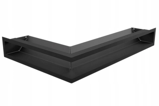Krbová mriežka - Rohová Luft Grille 400x600x90 čierna bez pripojenia