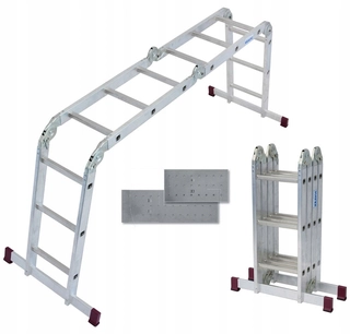Rebrík - Krause Corda kĺbový rebrík 4x3 + platforma