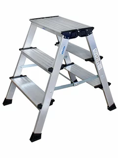 Rebrík -  Krause treppo hliníkový rebrík 2x3 2,65 m 126030