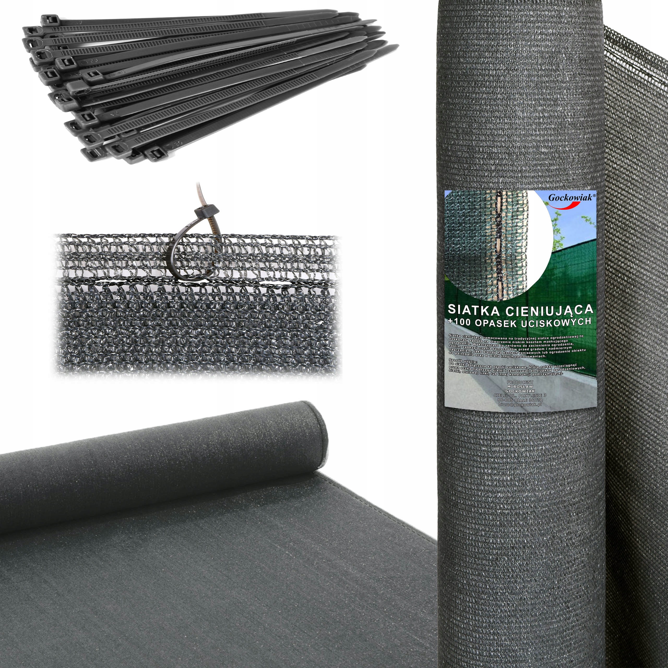Sieť na maskovanie tienidla 180g 1,5 x 25 m sivá