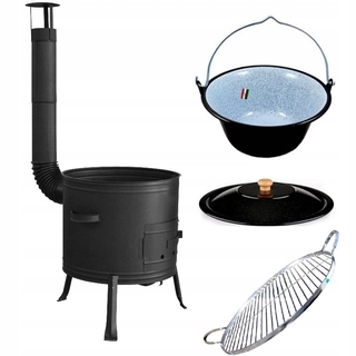 Kotlík na guláš - TERÉNOVÁ KUCHYNĚ + VÍKO KOTLA 25L 42CM GRIL