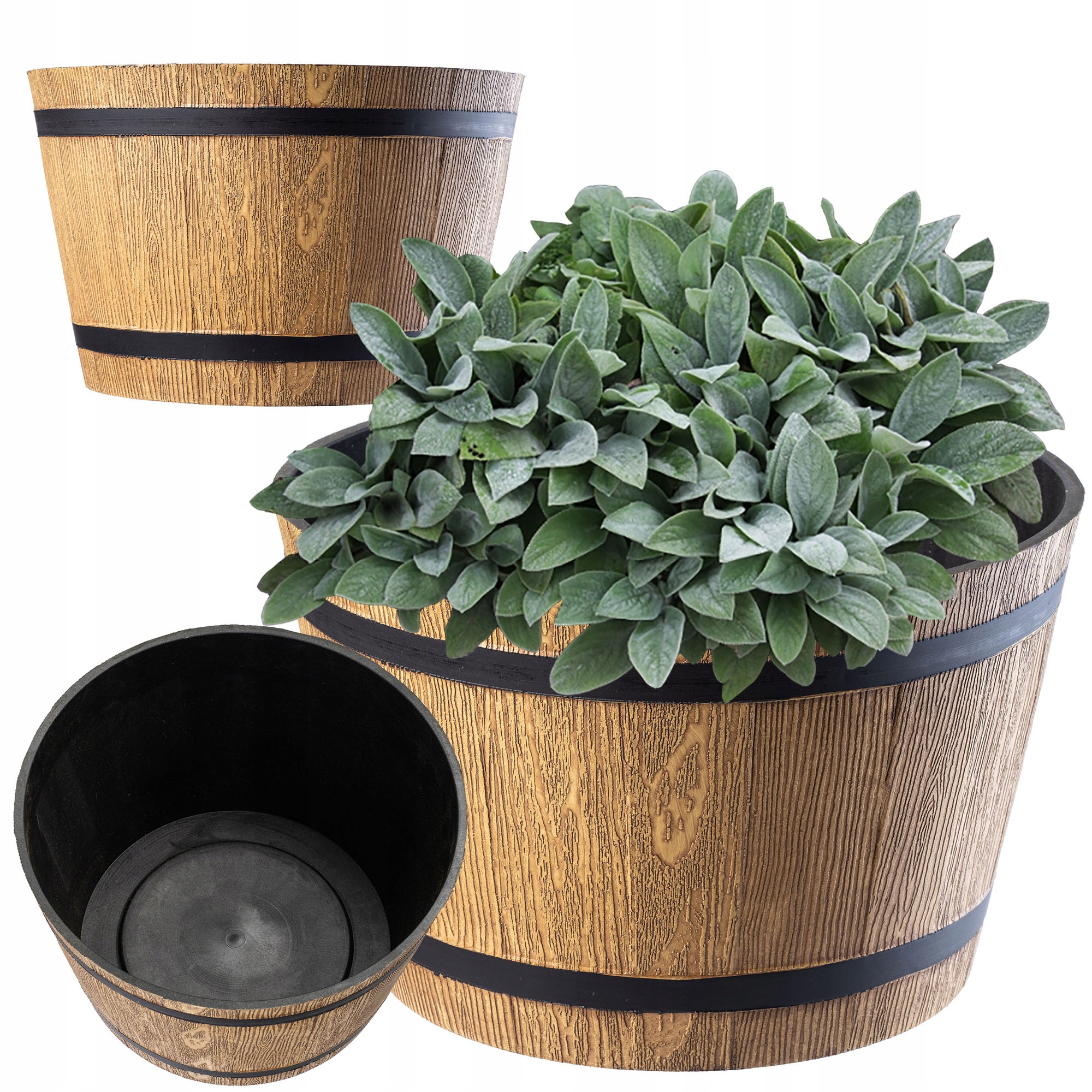 Kadax kvetináč 30 cm x 30 x 19 cm priemer 30 cm plastové odtiene hnedej a béžovej