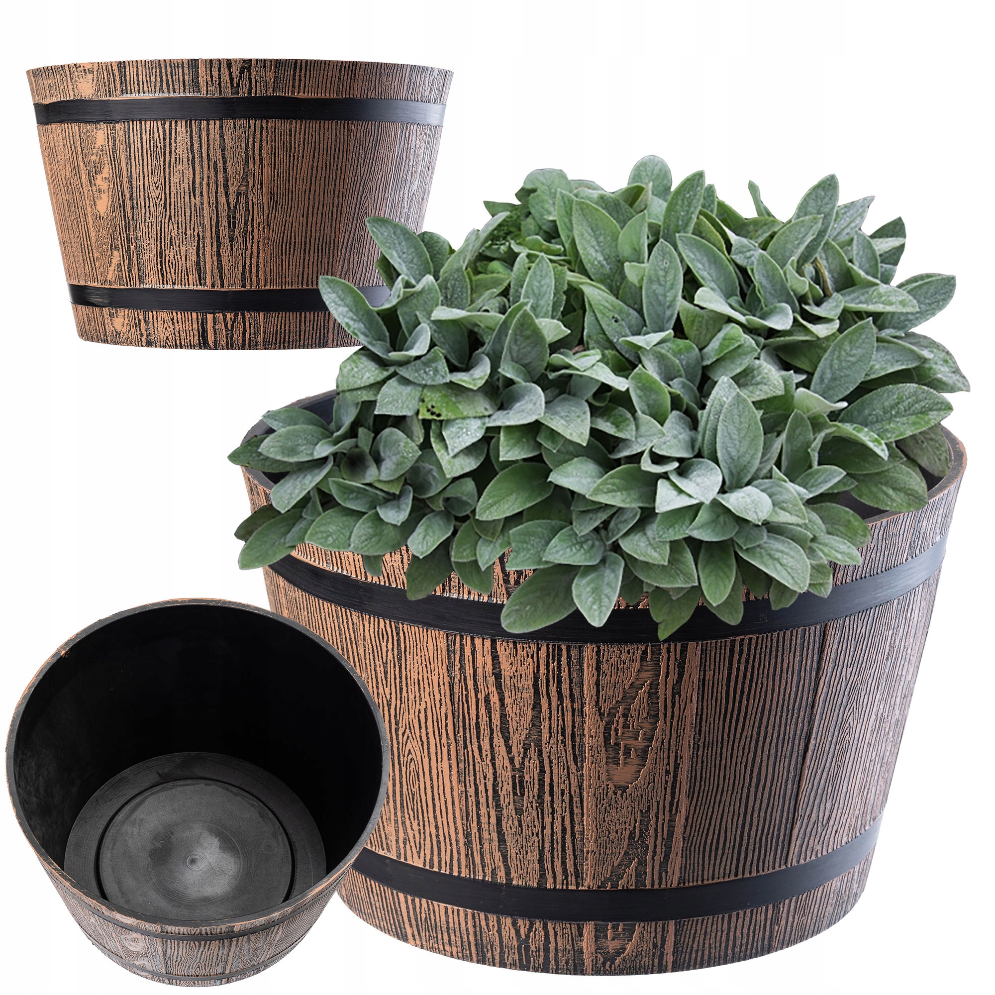 Kadax kvetináč 23 cm x 23 x 17 cm priemer 23 cm plastové odtiene hnedej a béžovej