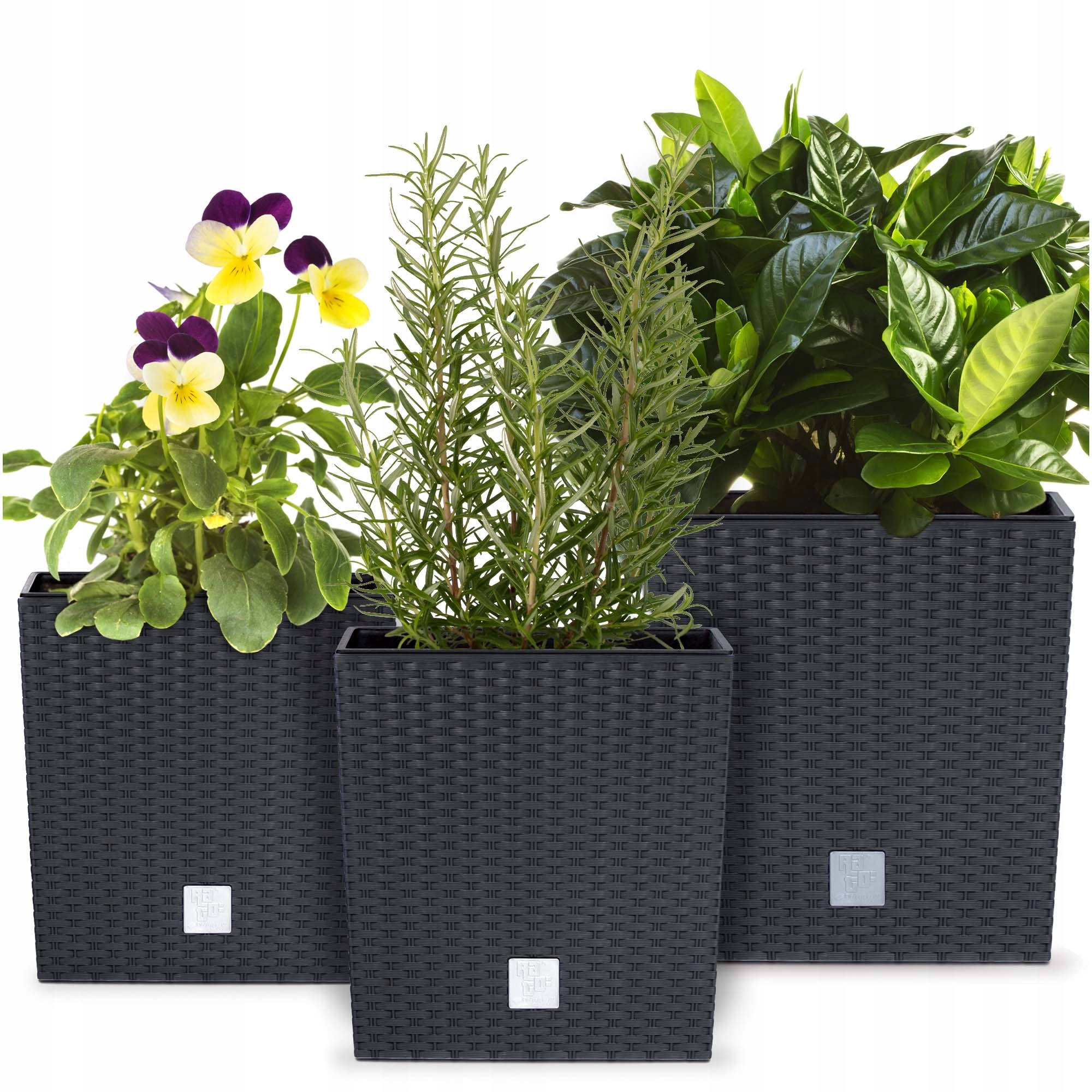 Prosperplast kvetináč 22,3 cm x 22,3 x 22,8 cm plastový grafit