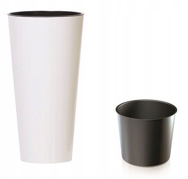 Prosperplast kvetináč 20 cm x 20 x 38,1 cm priemer 20 cm plastový biely
