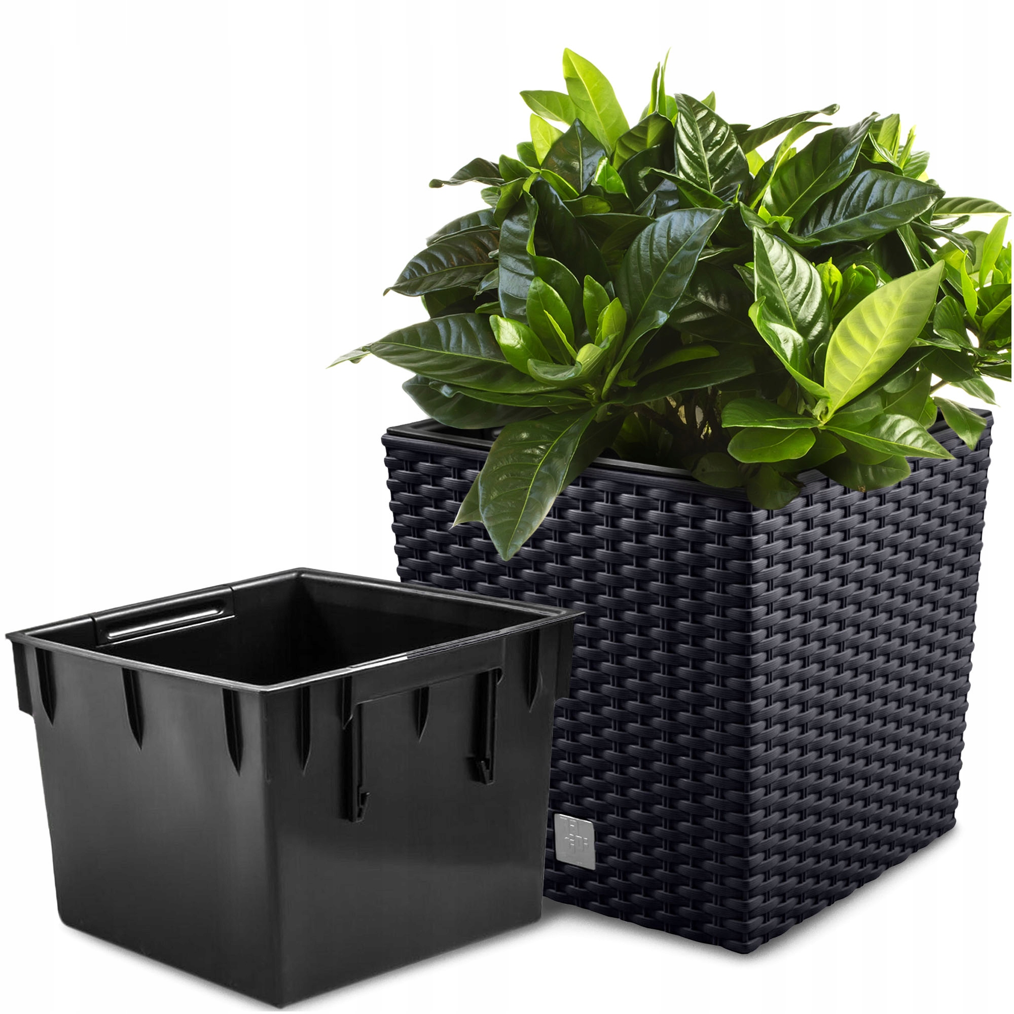 Kvetináč Prosperplast 22,3 cm x 22,3 x 22,8 cm priemer 22,3 cm plast odtiene sivej a striebornej