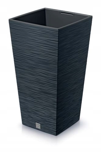 Kvetináč Prosperplast 29,5 cm x 29,5 x 55 cm priemer 26,5 cm plast odtiene sivej a striebornej