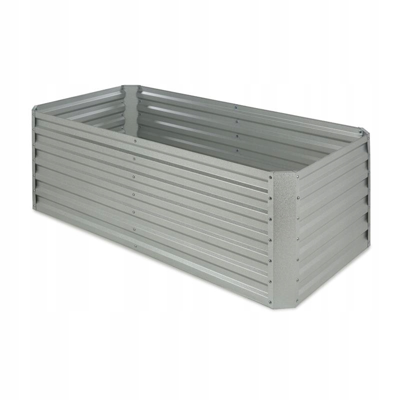 Kvetináč Blumfeldt 90 cm x 180 x 60 cm kovové odtiene sivej a striebornej
