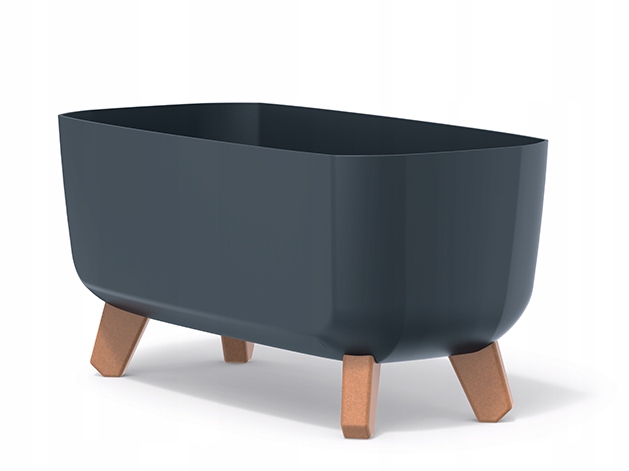 Prosperplast kvetináč 58 cm x 24 x 23,5 cm plastový odtieň sivej a striebornej