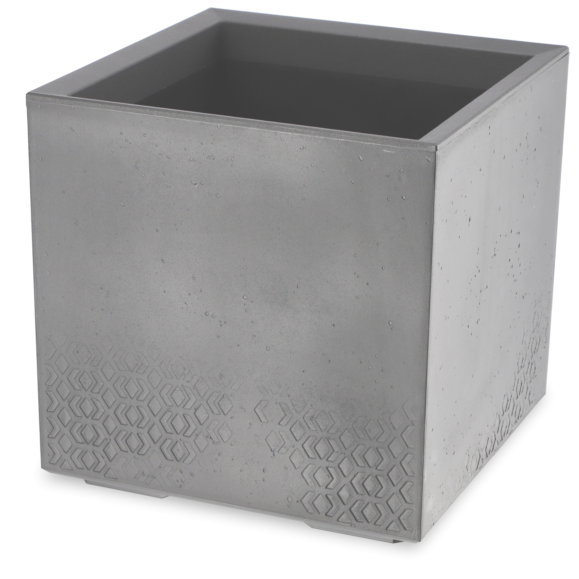 Kvetináč Kadax 40 cm x 40 x 39 cm plastový odtieň sivej a striebornej