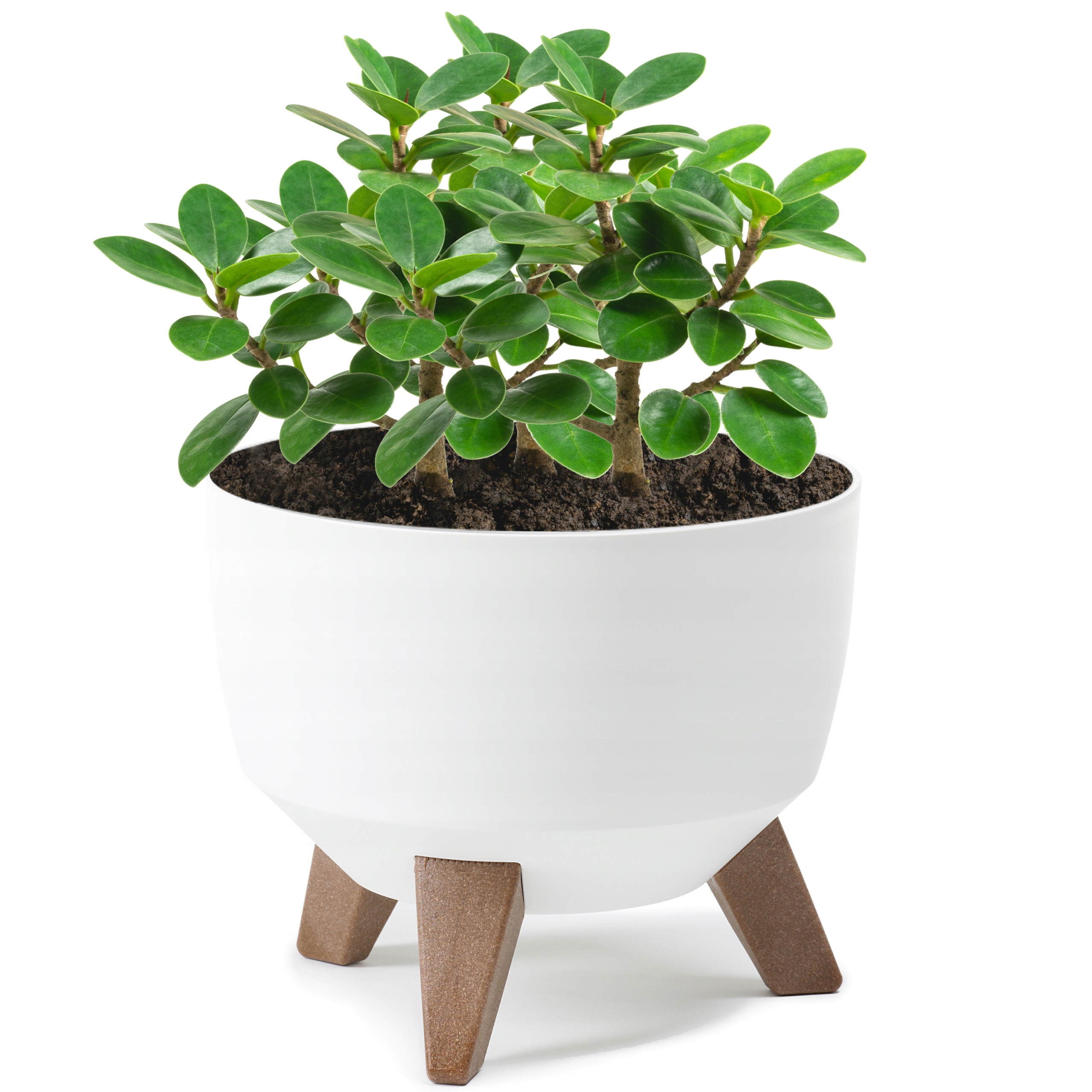 Deco4Home kvetináč 29 cm x 29 x 23 cm priemer 29 cm plastový biely