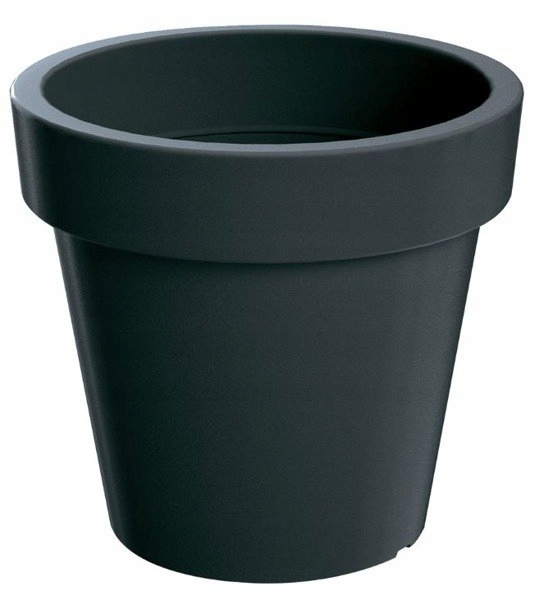 Kvetináč Prosperplast 39 cm x 39 x 36,1 cm priemer 39 cm plast odtiene sivej a striebornej
