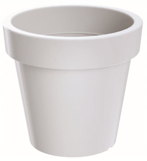 Kvetináč Prosperplast 49 cm x 49 x 45,5 cm priemer 49 cm plastový biely