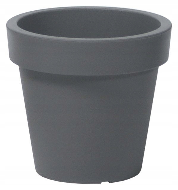 Kvetináč Prosperplast 49 cm x 49 x 45,5 cm priemer 49 cm plast odtiene sivej a striebornej