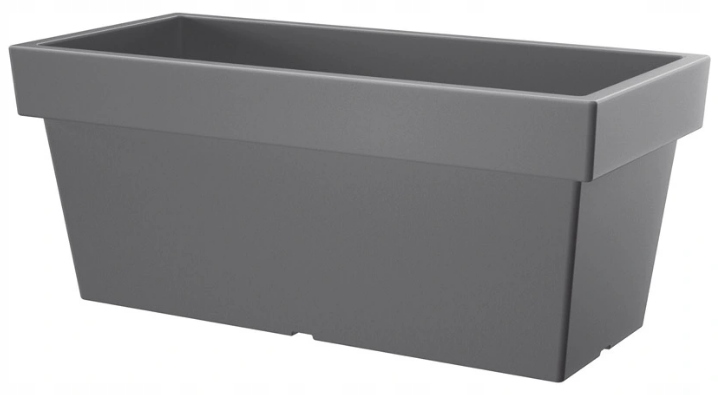 Kvetináč Prosperplast 79,2 cm x 35,2 x 33,4 cm plastový odtieň sivej a striebornej