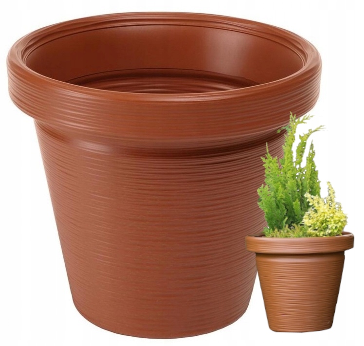 Kvetináč Grando 45 cm x 45 x 39 cm priemer 45 cm plastové odtiene hnedej a béžovej