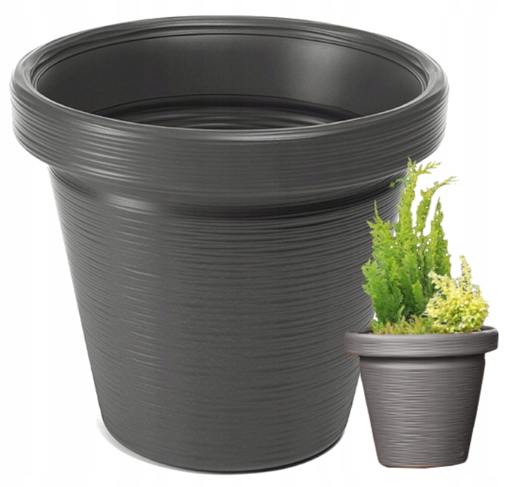 Kvetináč Grando 45 cm x 45 x 39 cm priemer 45 cm plastový odtieň sivej a striebornej
