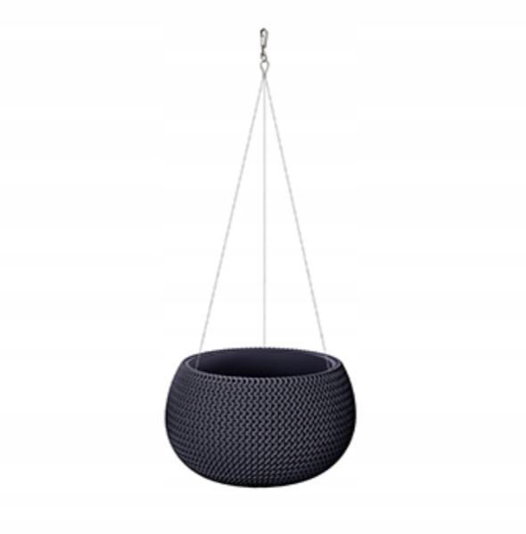 Kvetináč Prosperplast 29 cm x 29 x 20 cm priemer 29 cm plastový odtieň sivej a striebornej