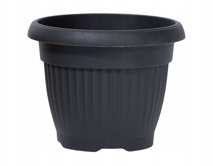 Kvetináč Prosperplast 40 cm x 40 x 31,5 cm priemer 40 cm plast odtiene sivej a striebornej