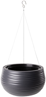 Form-Plastový kvetináč 32 cm x 32 x 20 cm priemer 32 cm plast odtiene sivej a striebornej