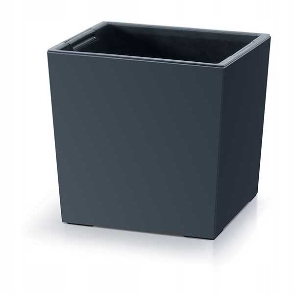 Kvetináč Prosperplast 29,5 cm x 29,5 x 29 cm priemer 29,5 cm plast odtiene sivej a striebornej