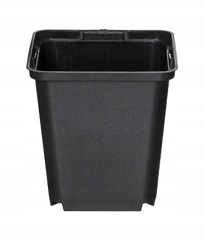 Kvetináč, rozmer 9 cm x 9 x 9,5 cm, čierny plast