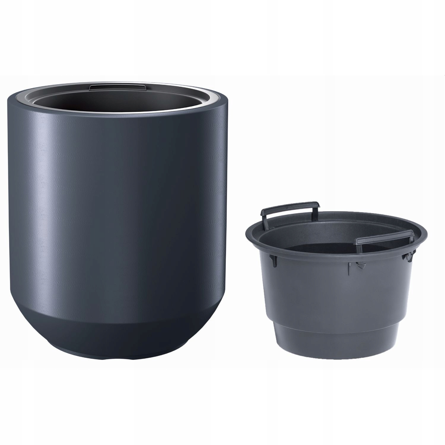 Kvetináč Prosperplast 39 cm x 30 x 44 cm priemer 39 cm plastový odtieň sivej a striebornej