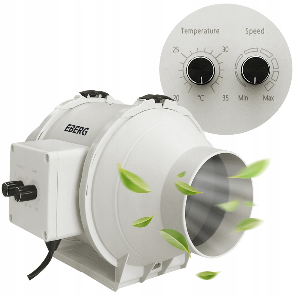 Potrubný ventilátor EBERG EMAX GROW 125 EC 125 mm