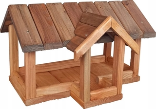 Vtáčia búdka, krmitko, domček - Karmnik dworek pre vtáky veľké drevené